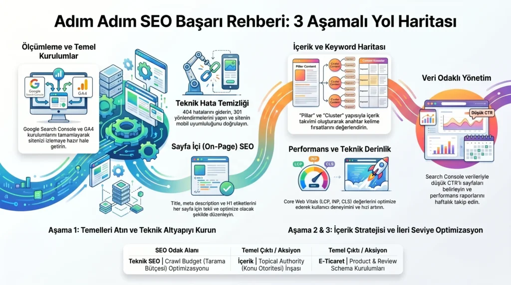 seo çalışmaları ilk, orta ve ileri seviye yapılması gerekenler duvar kağıdı